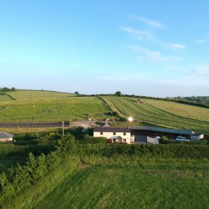 The house is situated just outside the village overlooking meadows and lush landscapes, situated in its own private land on a gentle hillside with great views from the fields and the bedrooms, the property is situated next to our personal stables.